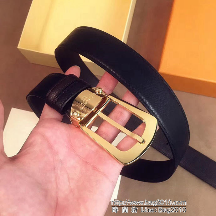 路易威登LV 正品開模 Italy專櫃在售正品 lv針扣 原版皮男款皮帶  xfp1030